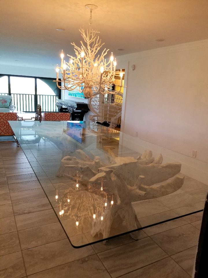 Lemon Bay Glass_Custom Cut Glass Tabletop