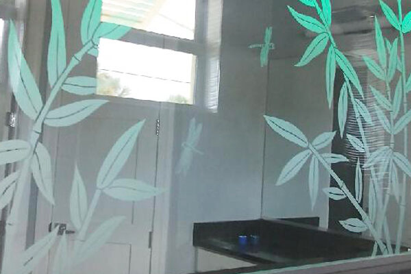Lemon Bay Glass - Etched Glass Panel