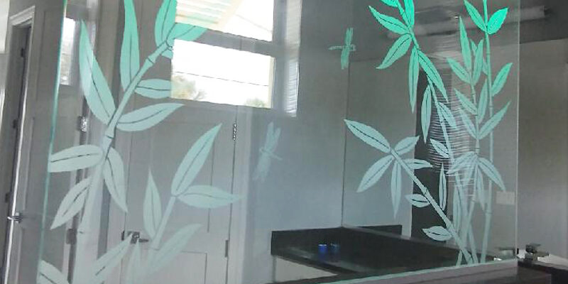 Lemon Bay Glass - Etched Glass Panel