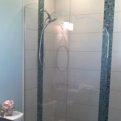 Lemon Bay Glass_Residential Glass_Custom Cut Glass Shower Panel
