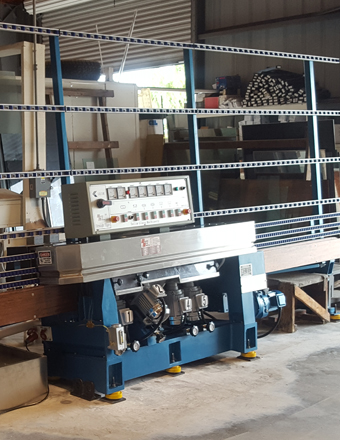 Custom Mirror Edge Polishing on Diamond Wheel Machine - Lemon Bay Glass Englewood FL