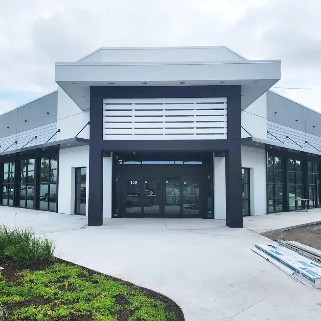 Commercial Storefronts - hurricane impact windows and doors - automatic doors