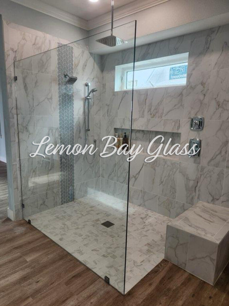 Glass Splash Panels - Open Showers - Shower Panels - Shower Enclosures - Frameless Shower Enclosures