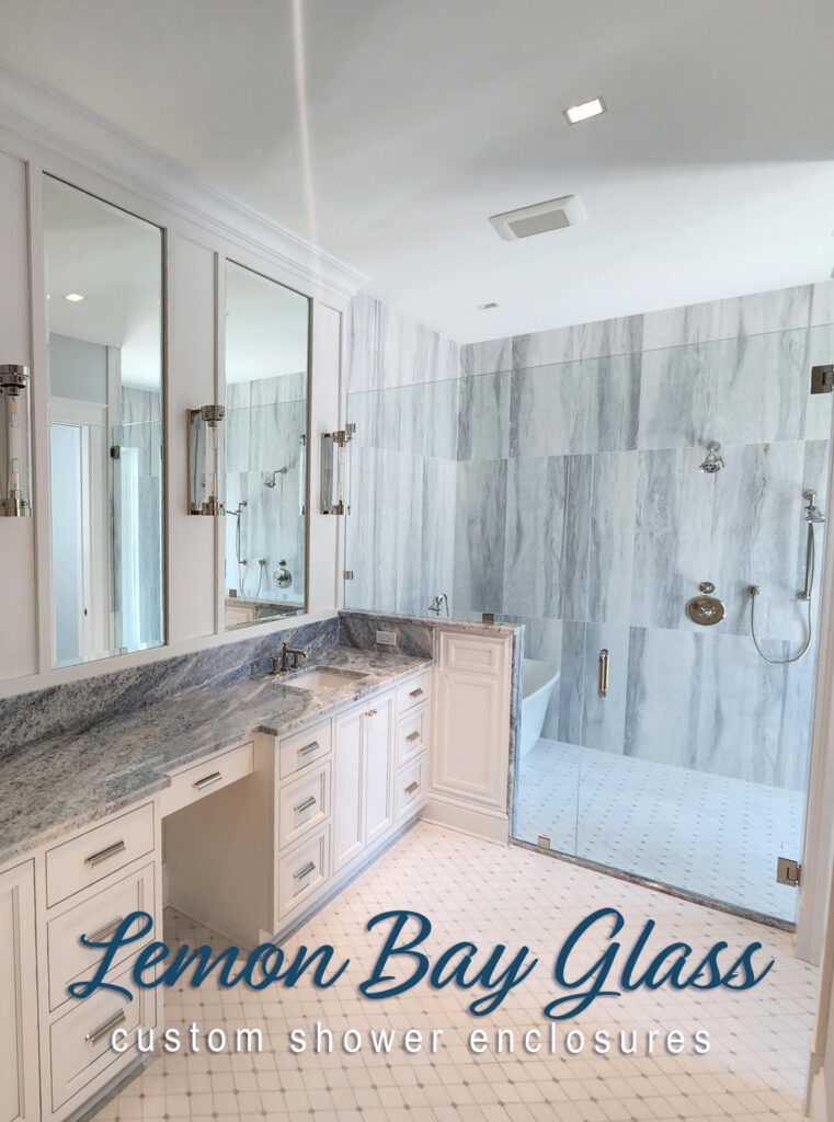 Lemon Bay Glass Shower Doors, Custom Shower Enclosures, and Glass Shower panels. Englewood FL