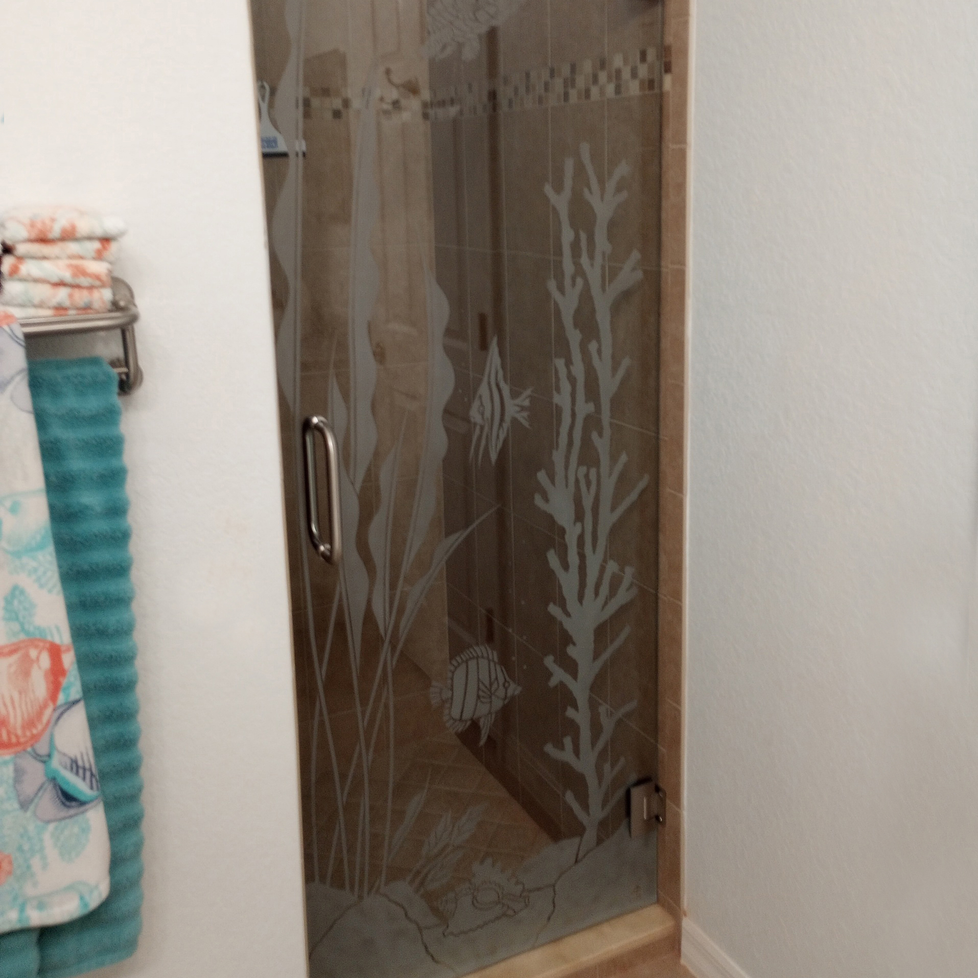 Etched Glass Shower Doors Artful Etcher Lemon Bay Glass